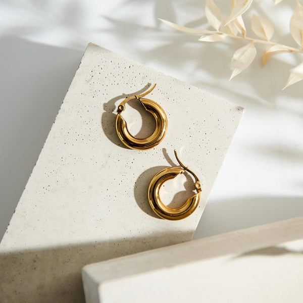 hooper hoop gold earings
